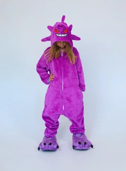 Кігурумі Дитяча піжама Kigurumi Покемон Генгар Pokemon Gengar фіолетовий 120-130 см. (1098/2)