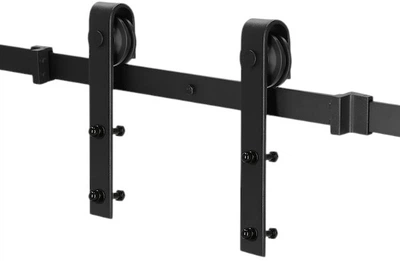 Система для розсувних дверей Springos HA5002 183 см barn door з декоративними фурнітурами, напрямна до 100 кг Чорна (5907719420363)