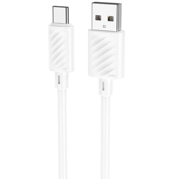 Кабель зарядки HOCO X88 (60W) (3А) (2M) USB - Type-C для синхронізації для телефону Білий