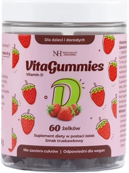 Suplement diety Noble Health VitaGummies Vitamin D 60 żelek Truskawkowe (5906630601561)