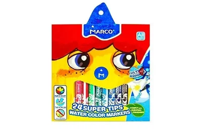 Набор фломастеров Marco Super Washable 24 цвета (1630-24CB)
