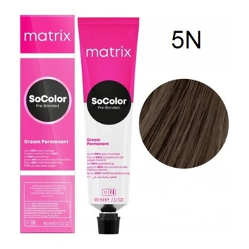 Фарба Matrix SoColor Pre-Bonded Cream Permanent (Natural Colors) - 5N світлий натуральний шатен-90мл.