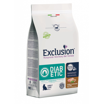 Exclusion Diabetic зі свининою, сорго та горохом для котів з цукровим діабетом 1,5 кг