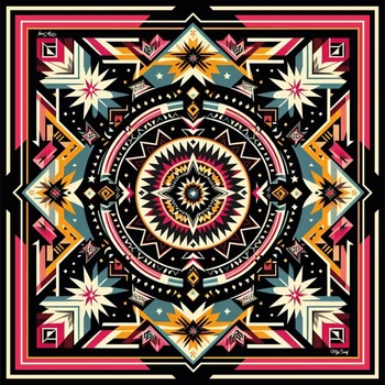 Велика хустка My Scarf "Косівські мотиви" 90 на 90 см