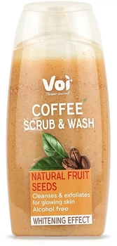 Скраб-гель для душа - Voi Coffee Scrub & Wash Natural Fruit Seeds Whitening Effect 400ml (1315789-605733101-2)