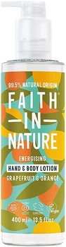 Натуральний лосьйон для рук та тіла з грейпфрутом та апельсином - Faith in Nature Hand & Body Lotion Grapefruit & Orange 400ml