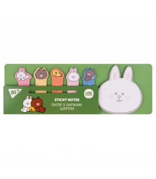 Закладки паперові 6х20шт Line Friends Cony YES
