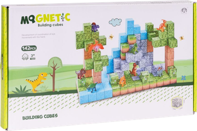 Klocki magnetyczne ModernHome by Multistore Dinozaury 142 elementy HC713651 (5905817008421)