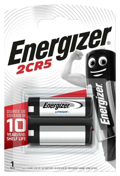 Батарейка літієва Energizer 2CR5, 6V, 10 років, блістер 1шт