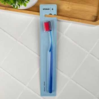 Зубна щітка Spokar + Medium (блакитна), 1 шт