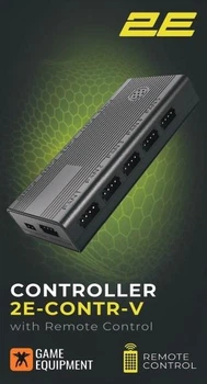 Контролер 2E GAMING CONTR-V ARGB 10 fans 4pin, SATA +5V 3pin, пульт