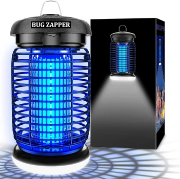 Лампа-уничтожитель комаров с LED-подсветкой, Уличная ловушка, Электрическая, для сада/патио