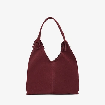 Сумка жіноча замшева тоут середня Regina Notte Tote 4144 Винний