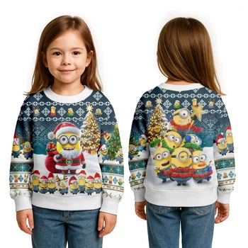 Свитшот детский с 3D принтом Minion Winter Fun 31826 128 см 5136682