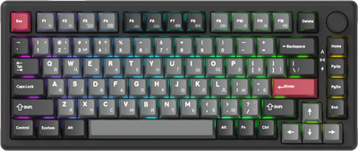 Клавиатура беспроводная GamePro Asgard Yord Keychron Super Red Switch Wireless/Bluetooth/USB Black (MK266BK)
