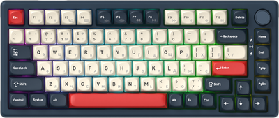 Клавіатура бездротова GamePro Asgard Yord Keychron Super Red Switch Wireless/Bluetooth/USB Blue (MK266BL)