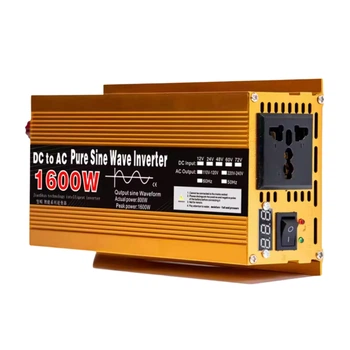 Инвертор с чистой синусоидой ChanTower 1600 Вт 12/220V DC/AC 50Hz для питания газовых и твердотопливных котлов, насосов центрального отопления, кухоного и бытового оборудования