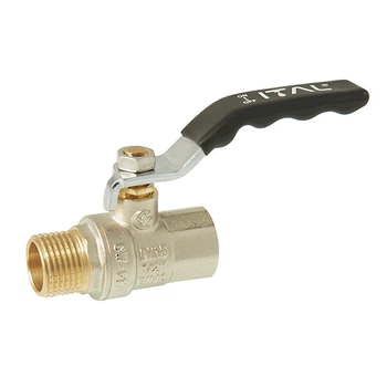 Кран шаровой ITAL PN40 1/2" вн.-нар., ручка, никель