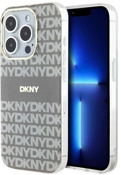 Панель DKNY IML Mono & Stripe MagSafe для Apple iPhone 15 Pro Max Beige (3666339267988)
