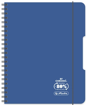 Набір зошитів Herlitz Ocean A5 80 аркушів у клітинку на спіралі синій 4 шт (5901389500578)