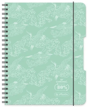 Набір спіральних блокнотів Herlitz Pastel A5 80 аркушів у клітинку на спіралі м’ятний 4 шт (5901389500462)