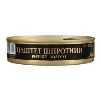 Паштет шпротний ж/б Ризьке золото 160 г (4820062446471)