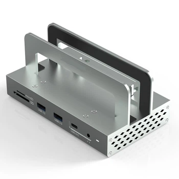 Док станция подставка Blueendless ST105 10 в 1 USB Type-C концентратор для ноутбука 10 портов