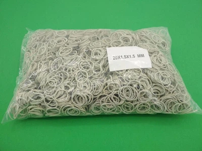 Банковские резинки, Plast, №20, белые, 1,5 мм, диаметр 20 мм, 1 кг, для фиксации купюр