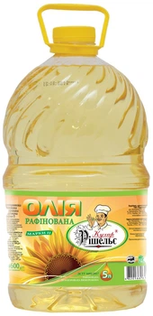 Масло подсолнечное рафинированное Кухар Рішельє 5,0 л (4820166610600)