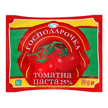 Томатна паста 25% Господарочка 70 г (4820024796194)
