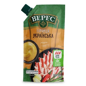 Гірчиця Українська міцна д/п Верес 120 г (4823105400492)