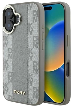 Панель DKNY Checkered Pattern Magsafe для Apple iPhone 16 Beige (3666339333188)