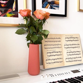 Ваза для квітів MBM HOME пластикова 23 см DH-FLOWERS-05 CORAL Коралова