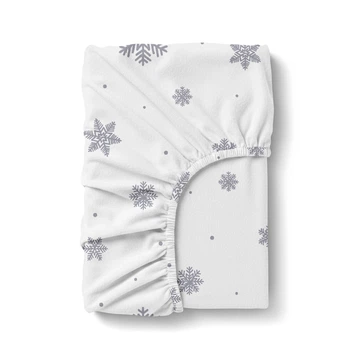 Простынь на резинке Cosas SNOWFLAKES SILVER Фланель 180x200х20 (4822052476017)