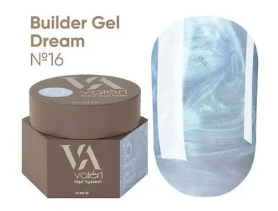 Гель для ногтей с блестками Valeri Builder Gel Dream 16 30 мл