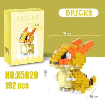 Конструктор фигурка BRICKS пиксели Динозавр 192 деталей X5020