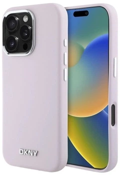 Etui DKNY Liquid Silicone Small Metal Logo MagSafe do Apple iPhone 16 Pro Max Pink (3666339334895)