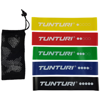 Набор из 5 эластичных мини-лент Tunturi Mini Resistance Band Set 14TUSYO040