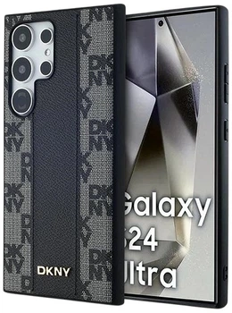 Etui DKNY Leather Checkered Mono Pattern MagSafe do Samsung Galaxy S24 Ultra Black (3666339276829)
