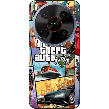 Силиконовый чехол SMTT для ZTE Nubia V70 Max с изображением Игра GTA