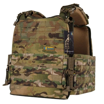 Плитоноска с верхним и боковым быстрым сбросом Ares gen.2 Cordura 1000d Мультикам