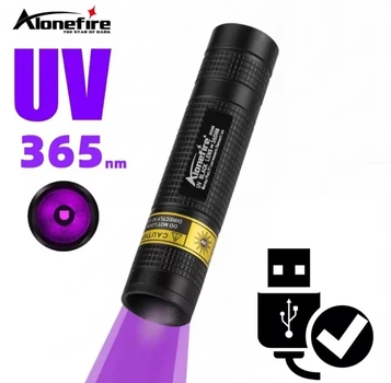 Ультрафиолетовый фонарик AloneFire SV108 (365nm), с зарядкой Type-C и Аккумулятором / UV LED