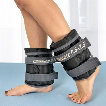 Утяжелители для ног и рук EasyFit EF-WHT-0,5-2,5, наборные 0,5×2,5 кг, серые (2 шт.), кварцевый песок - для фитнеса и бега