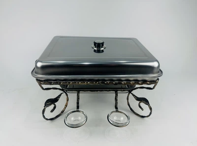Садж прямокутний GrillMaster SJ-6579 45х35 см для подачі та підігріву шашлику з 4 соусницями та кришкою (10-161-SJ-6579)