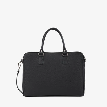 Сумка для ноутбука женская кожаная большая на молнии Regina Notte Briefcase 4153 Черный