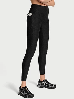 Спортивные леггинсы для фитнеса высокие женские Victoria's Secret 715311779 XL Серые (1159847884)