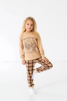 Теплая пижама для девочки Stylebaby (2483-09НДбеж) Рост 92 см Бежевый