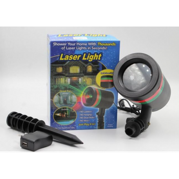 Вуличний лазерний проектор UKC Waterproof Garden Light з пультом, 6-20 чорний