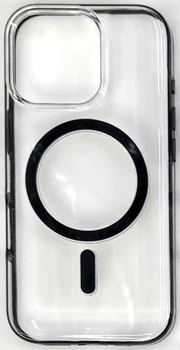 Чохол iPhone 16 Pro Max Clear color with MagSafe black
