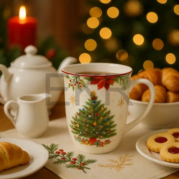 Новорічна чашка 470 мл з фарфору – Christmas Story, святковий дизайн (149-044)